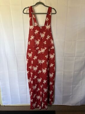 NWOT BloomChic Rust and White Floral Wide Leg Jumpsuit - Size 22-24